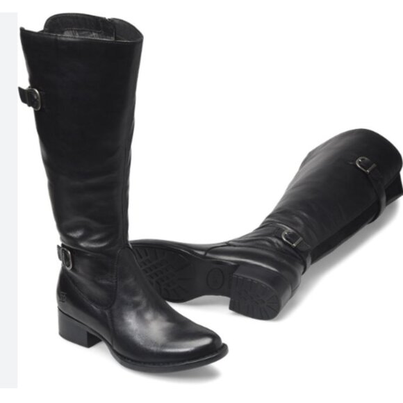 NEW Born Gibb High Shaft Boots Leather Wide Calf 2510 7S4 - Picture 1 of 6